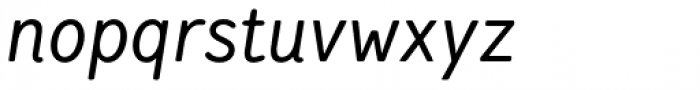 Hellschreiber Sans Medium Italic Font LOWERCASE