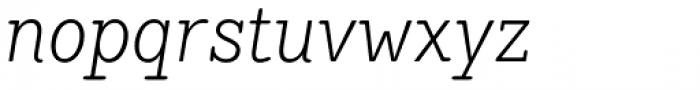 Hellschreiber Serif Light Italic Font LOWERCASE