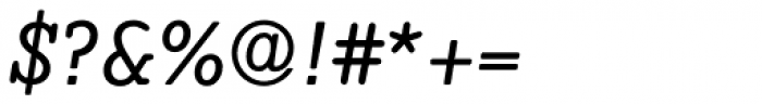 Hellschreiber Serif Medium Italic Font OTHER CHARS