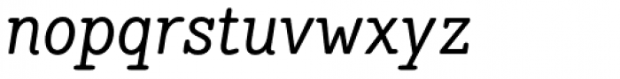 Hellschreiber Serif Medium Italic Font LOWERCASE