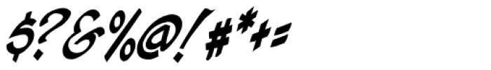 Hellshock Bold Italic Font OTHER CHARS