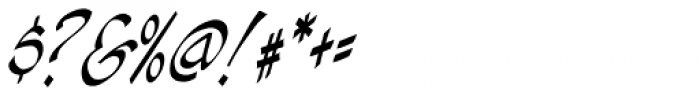 Hellshock Italic Font OTHER CHARS