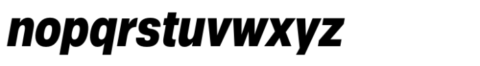 Helo Condensed Black Italic Font LOWERCASE