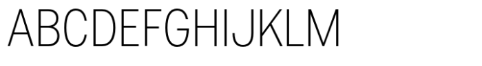 Helo Condensed Thin Font UPPERCASE