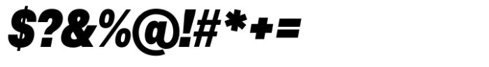 Helo Condensed Ultra Italic Font OTHER CHARS