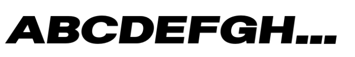 Helonik Extended Black Italic Font UPPERCASE