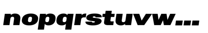 Helonik Extended Black Italic Font LOWERCASE