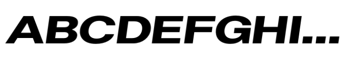 Helonik Extended Extra Bold Italic Font UPPERCASE