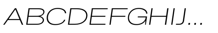 Helonik Extended Extra Light Italic Font UPPERCASE