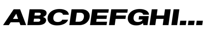 Helonik Extended Heavy Italic Font UPPERCASE