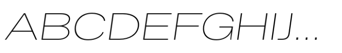 Helonik Extended Thin Italic Font UPPERCASE