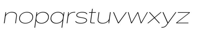 Helonik Extended Thin Italic Font LOWERCASE