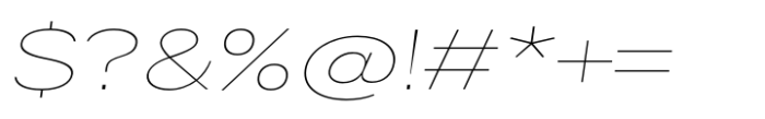 Helonik Extended Ultra Light Italic Font OTHER CHARS