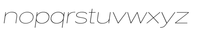 Helonik Extended Ultra Light Italic Font LOWERCASE