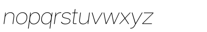 Helonik Thin Italic Font LOWERCASE