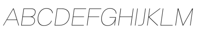 Helonik Ultra Light Italic Font UPPERCASE