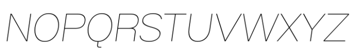 Helonik Ultra Light Italic Font UPPERCASE
