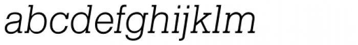 Helserif Light Italic Font LOWERCASE