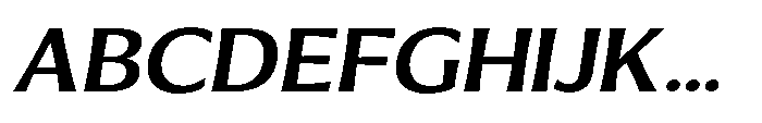 Helsika Semi Bold Semi Expanded Italic Font UPPERCASE