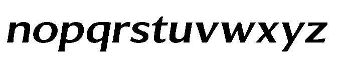 Helsika Semi Bold Semi Expanded Italic Font LOWERCASE
