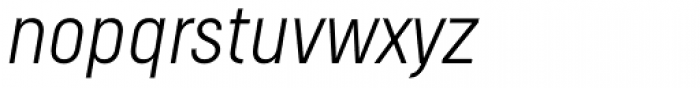 Helsinki Thin Italic Font LOWERCASE