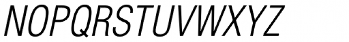 Helvetica Condensed Light Oblique Font UPPERCASE
