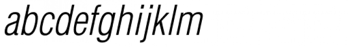 Helvetica Condensed Light Oblique Font LOWERCASE