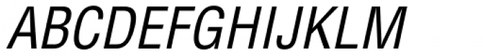 Helvetica Condensed Oblique Font UPPERCASE