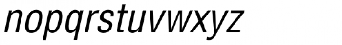 Helvetica Condensed Oblique Font LOWERCASE