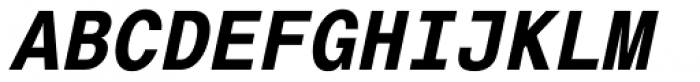 Helvetica Monospaced PanEuropean W1G Bold Italic Font UPPERCASE