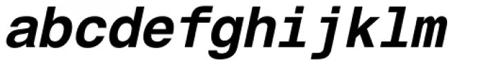Helvetica Monospaced PanEuropean W1G Bold Italic Font LOWERCASE