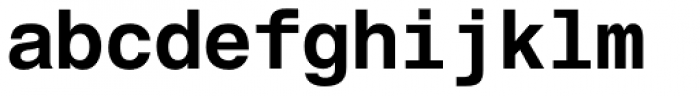 Helvetica Monospaced PanEuropean W1G Bold Font LOWERCASE