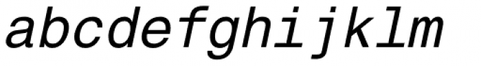 Helvetica Monospaced PanEuropean W1G Italic Font LOWERCASE