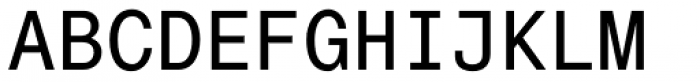 Helvetica Monospaced PanEuropean W1G Regular Font UPPERCASE