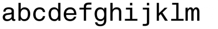 Helvetica Monospaced PanEuropean W1G Regular Font LOWERCASE