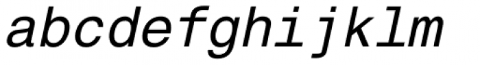Helvetica Monospaced Pro Italic Font LOWERCASE