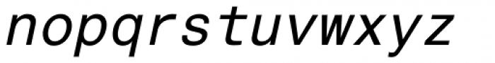 Helvetica Monospaced Pro Italic Font LOWERCASE