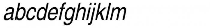 Helvetica Narrow Oblique Font LOWERCASE