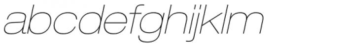 Helvetica Neue 23 Ext UltraLight Oblique Font LOWERCASE