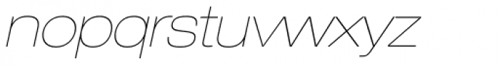 Helvetica Neue 23 Ext UltraLight Oblique Font LOWERCASE