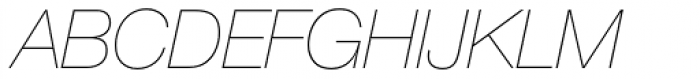 Helvetica Neue 26 UltraLight Italic Font UPPERCASE
