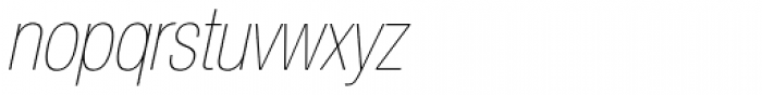 Helvetica Neue 27 Cond UltraLight Oblique Font LOWERCASE