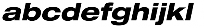 Helvetica Neue 83 Ext Heavy Oblique Font LOWERCASE