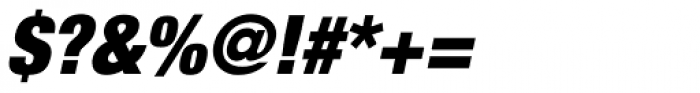 Helvetica Neue LT Std 107 ExtraBlack Condensed Oblique Font OTHER CHARS