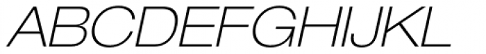 Helvetica Neue LT Std 33 Thin Extended Oblique Font UPPERCASE