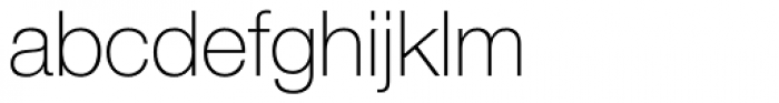 Helvetica Neue LT Std 35 Thin Font LOWERCASE