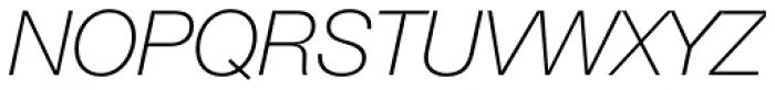 Helvetica Neue LT Std 36 Thin Italic Font UPPERCASE