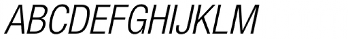 Helvetica Neue LT Std 47 Light Condensed Oblique Font UPPERCASE