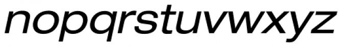 Helvetica Neue LT Std 53 Extended Oblique Font LOWERCASE