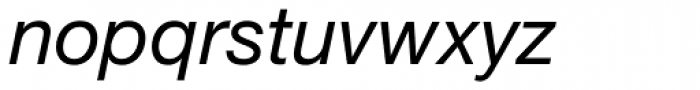 Helvetica Neue LT Std 56 Italic Font LOWERCASE